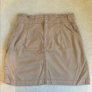 Loft Tan Button-Up Skirt